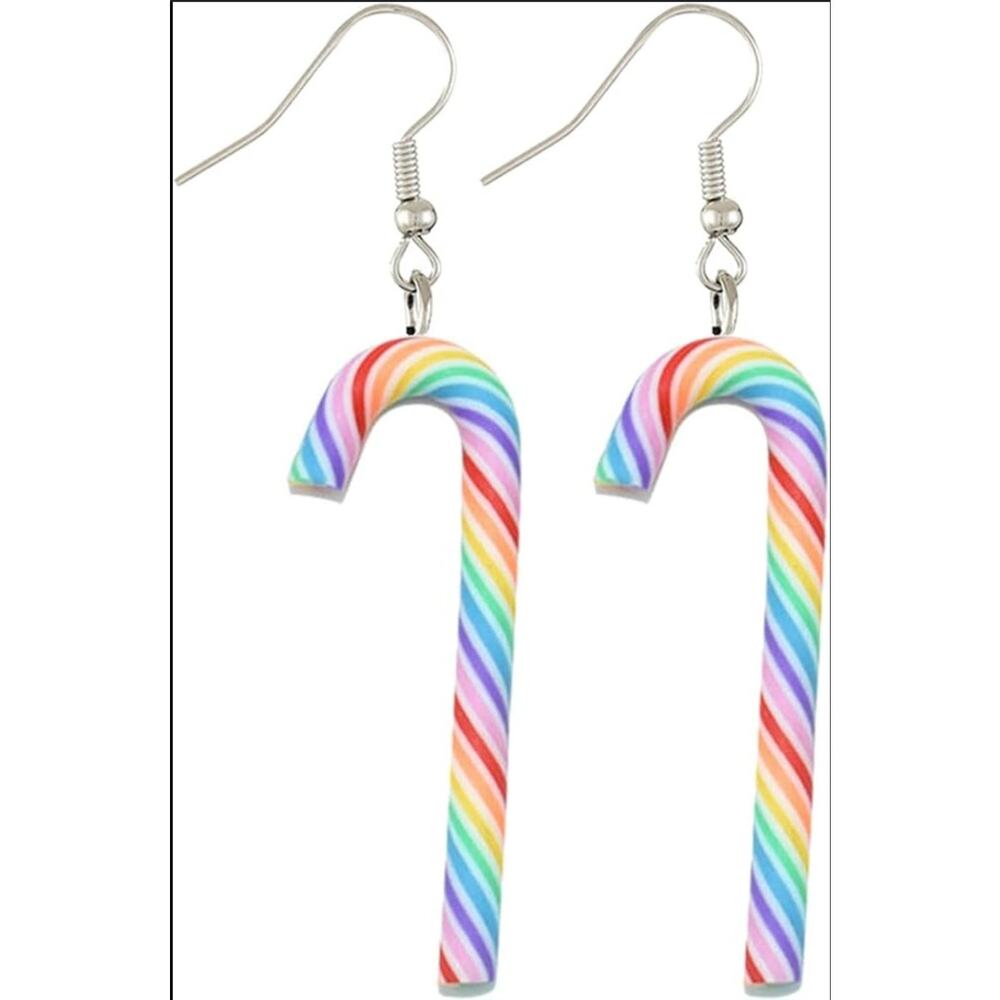 **5 for $25**/ Candy Cane Dangle Earrings for Pierced Ears, NWOT